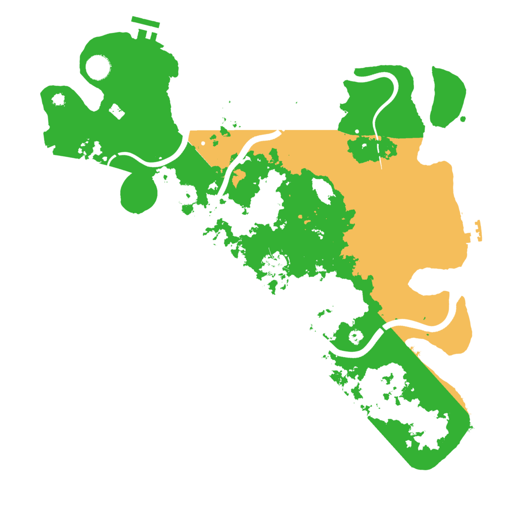 Biome Rust Map: Procedural Map, Size: 3700, Seed: 6666