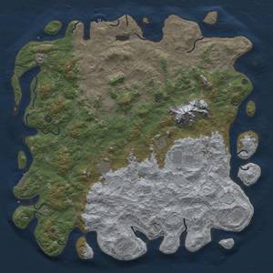 Thumbnail Rust Map: Procedural Map, Size: 5500, Seed: 100068964, 19 Monuments