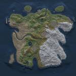 Thumbnail Rust Map: Procedural Map, Size: 3000, Seed: 12968, 8 Monuments