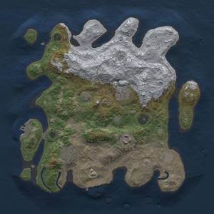 Thumbnail Rust Map: Procedural Map, Size: 3000, Seed: 21246, 11 Monuments