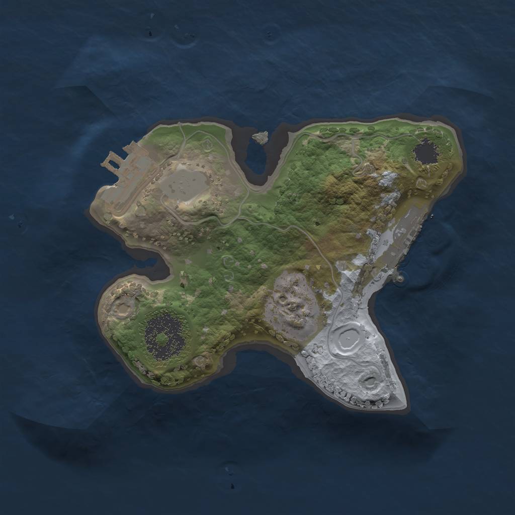Rust Map: Procedural Map, Size: 1750, Seed: 740953690, 5 Monuments