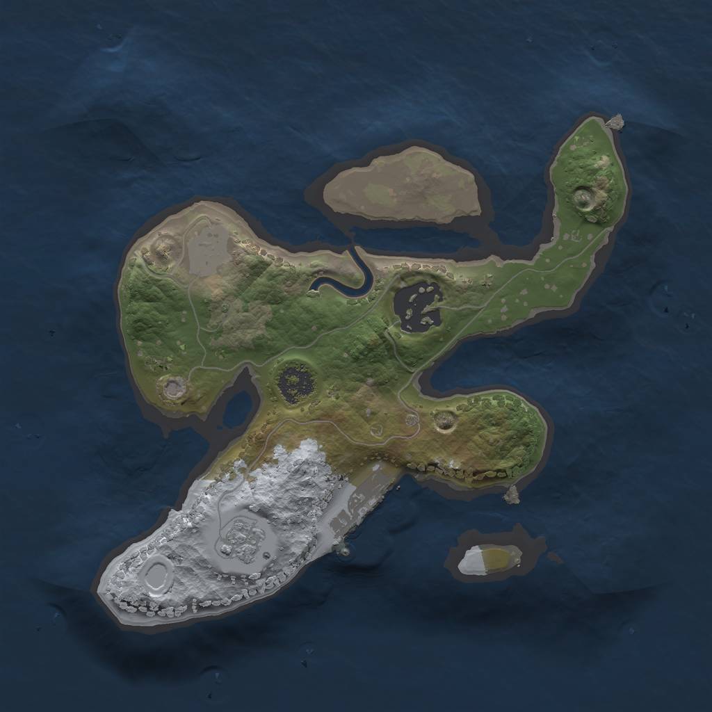 Rust Map: Procedural Map, Size: 2049, Seed: 69562057, 6 Monuments