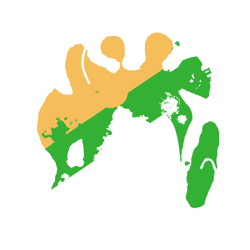 Biome Rust Map: Procedural Map, Size: 2500, Seed: 1181940422