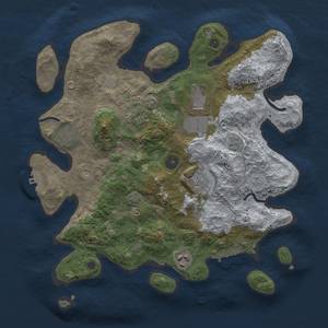 Thumbnail Rust Map: Procedural Map, Size: 3500, Seed: 25062023, 14 Monuments