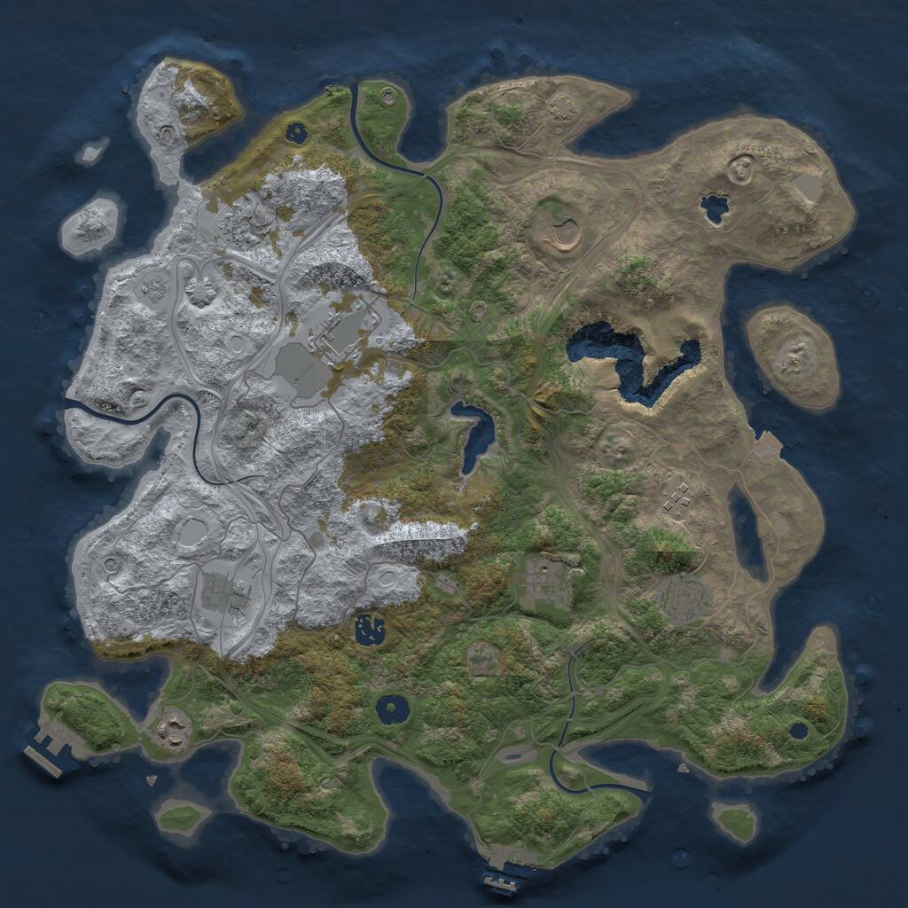 Rust Map: Procedural Map, Size: 4250, Seed: 41573739, 15 Monuments