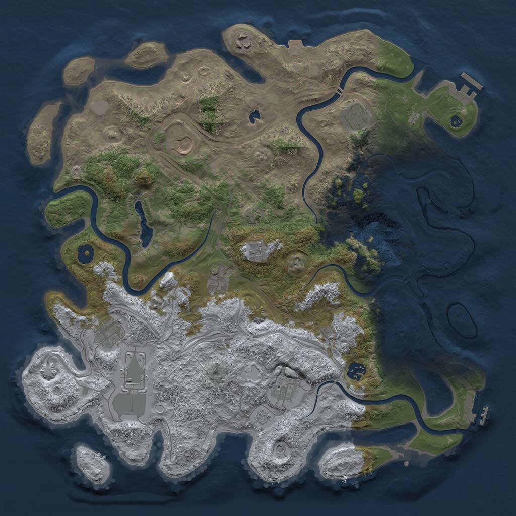 Rust Map: Procedural Map, Size: 4250, Seed: 36825554, 15 Monuments