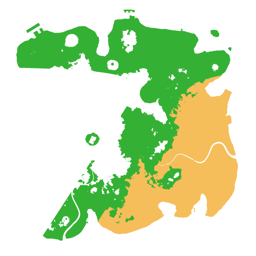 Biome Rust Map: Procedural Map, Size: 3500, Seed: 93450545