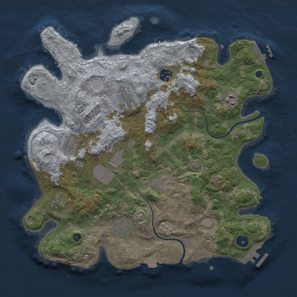 Rust Map: Procedural Map, Size: 3700, Seed: 62049764, 15 Monuments