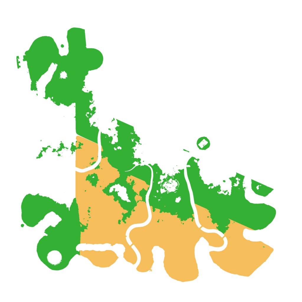 Biome Rust Map: Procedural Map, Size: 3700, Seed: 64665996