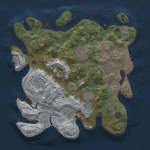 Thumbnail Rust Map: Procedural Map, Size: 3600, Seed: 20106, 17 Monuments