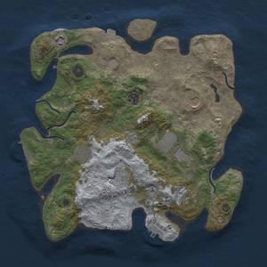 Thumbnail Rust Map: Procedural Map, Size: 3500, Seed: 227659698, 16 Monuments