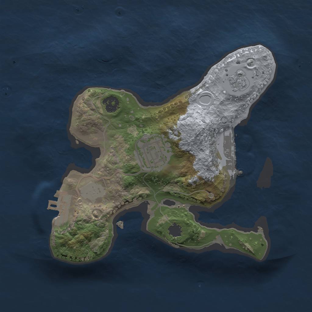 Rust Map: Procedural Map, Size: 2000, Seed: 143580675, 7 Monuments