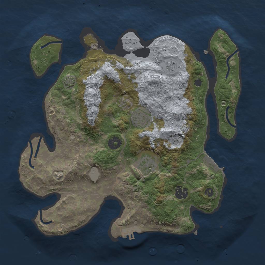 Rust Map: Procedural Map, Size: 3000, Seed: 25618227, 11 Monuments