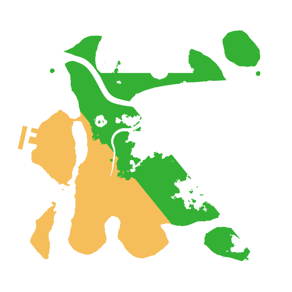 Biome Rust Map: Procedural Map, Size: 2500, Seed: 590608828