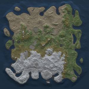 Thumbnail Rust Map: Procedural Map, Size: 4500, Seed: 845889721, 18 Monuments