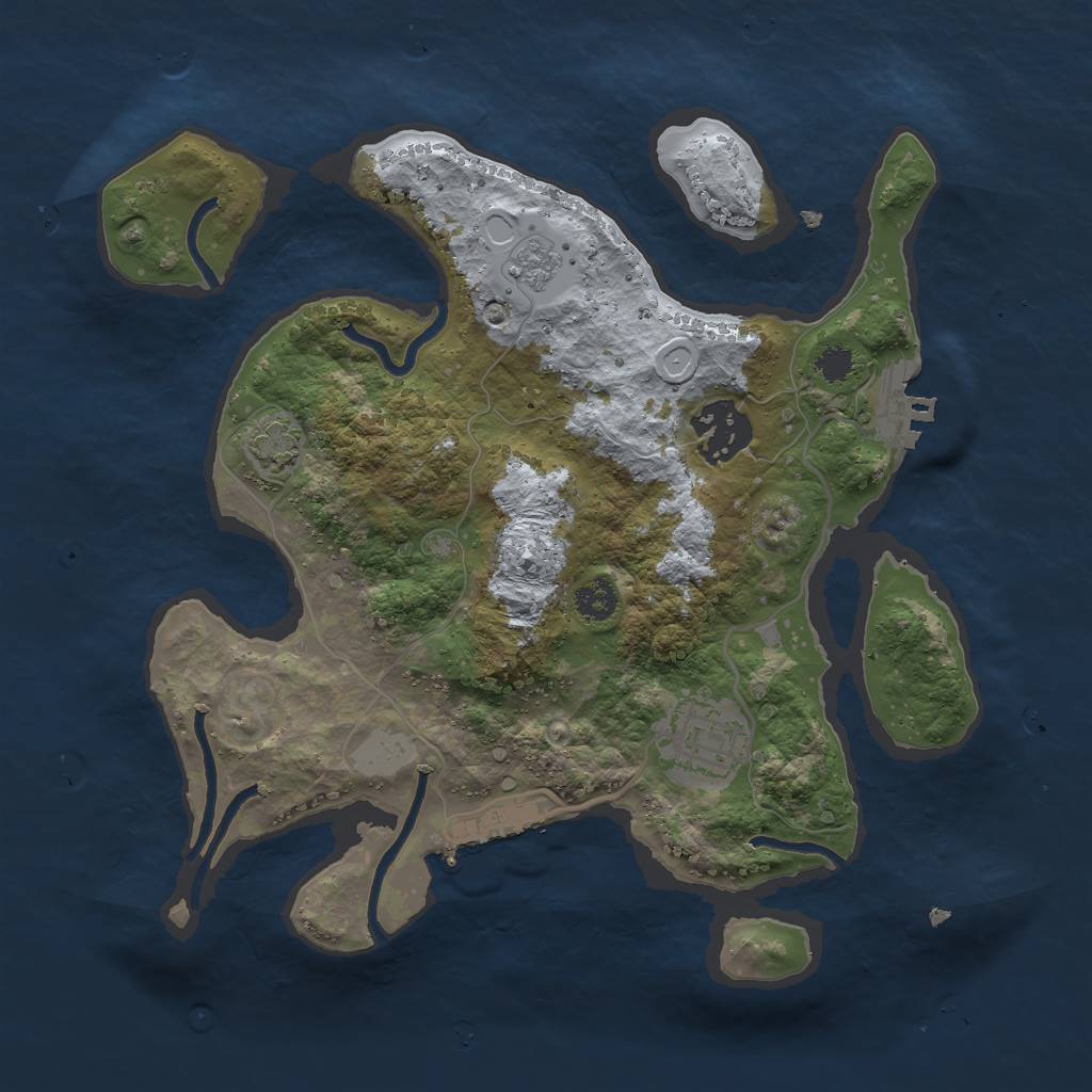 Rust Map: Procedural Map, Size: 2700, Seed: 618521613, 9 Monuments