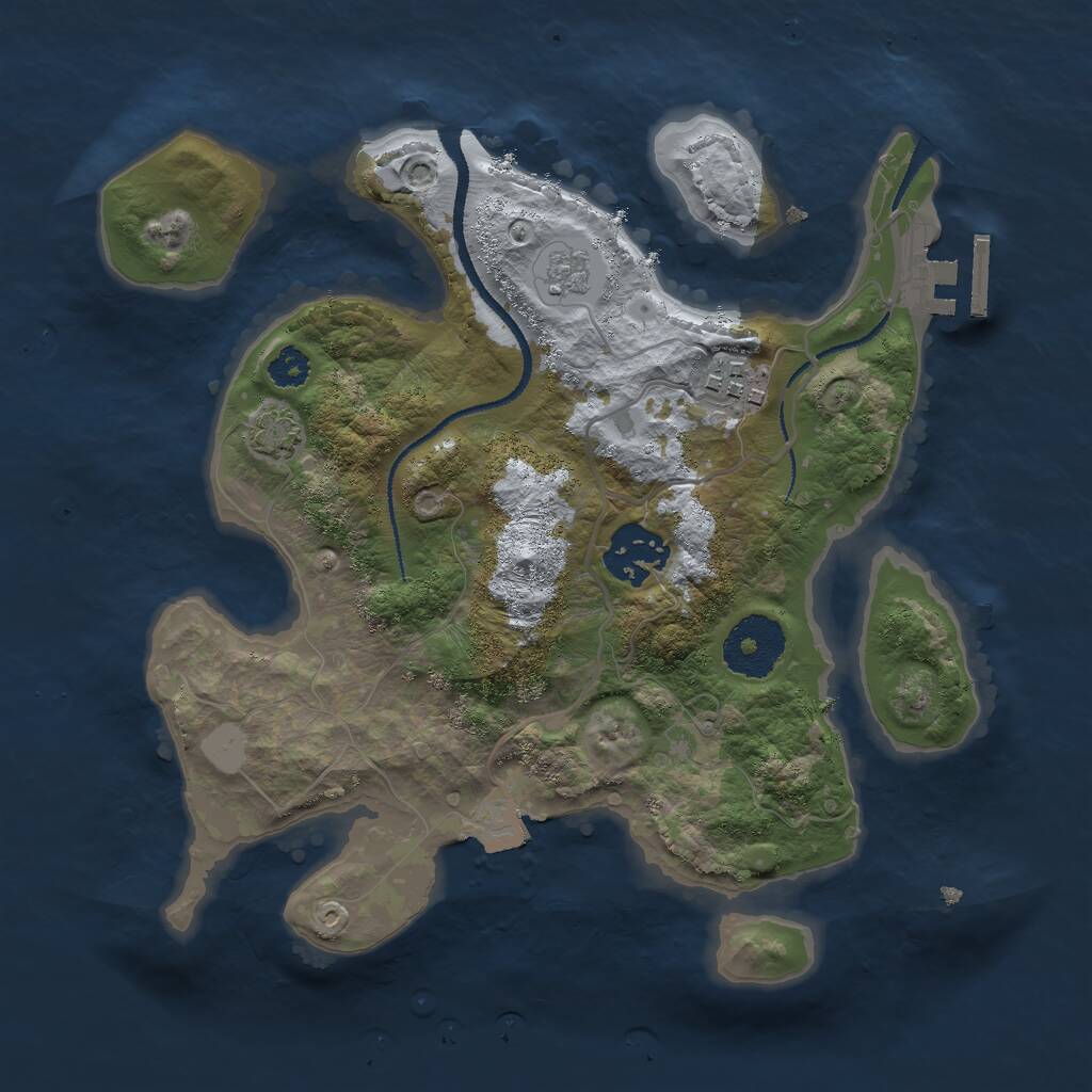 Rust Map: Procedural Map, Size: 2700, Seed: 618521613, 6 Monuments