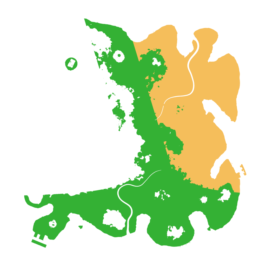 Biome Rust Map: Procedural Map, Size: 3500, Seed: 25715