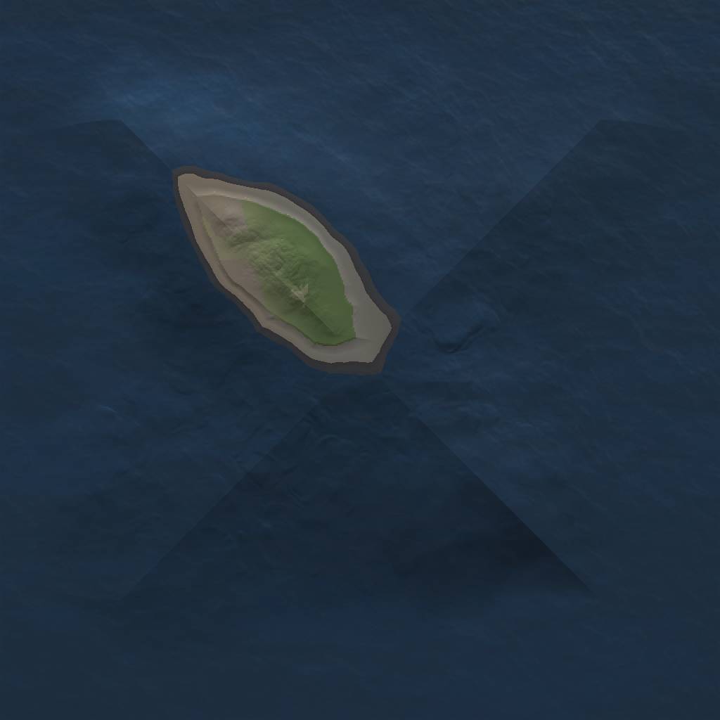 Rust Map: Barren, Size: 1000, Seed: 6432453, 2 Monuments