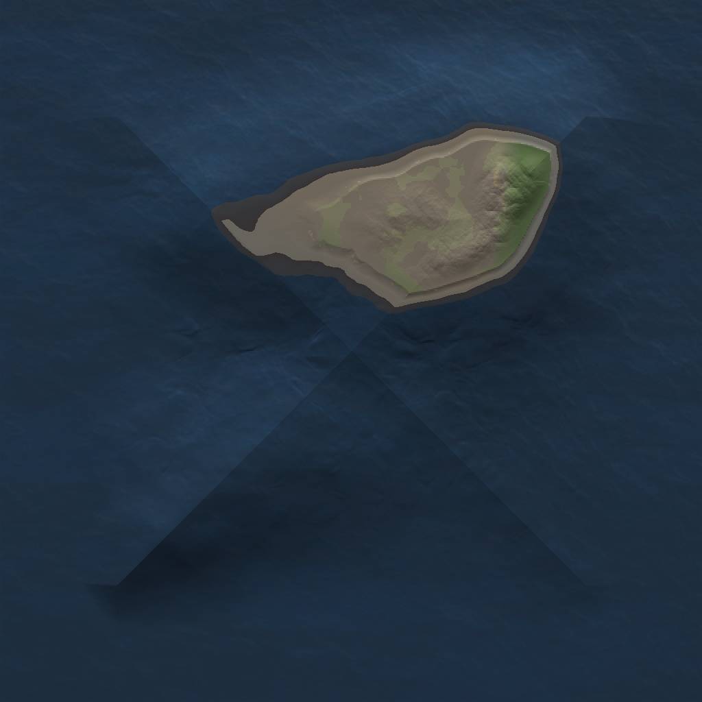 Rust Map: Barren, Size: 1000, Seed: 3154123, 2 Monuments