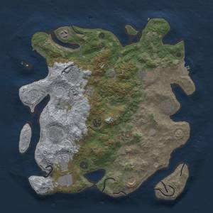 Thumbnail Rust Map: Procedural Map, Size: 3800, Seed: 55664373, 18 Monuments