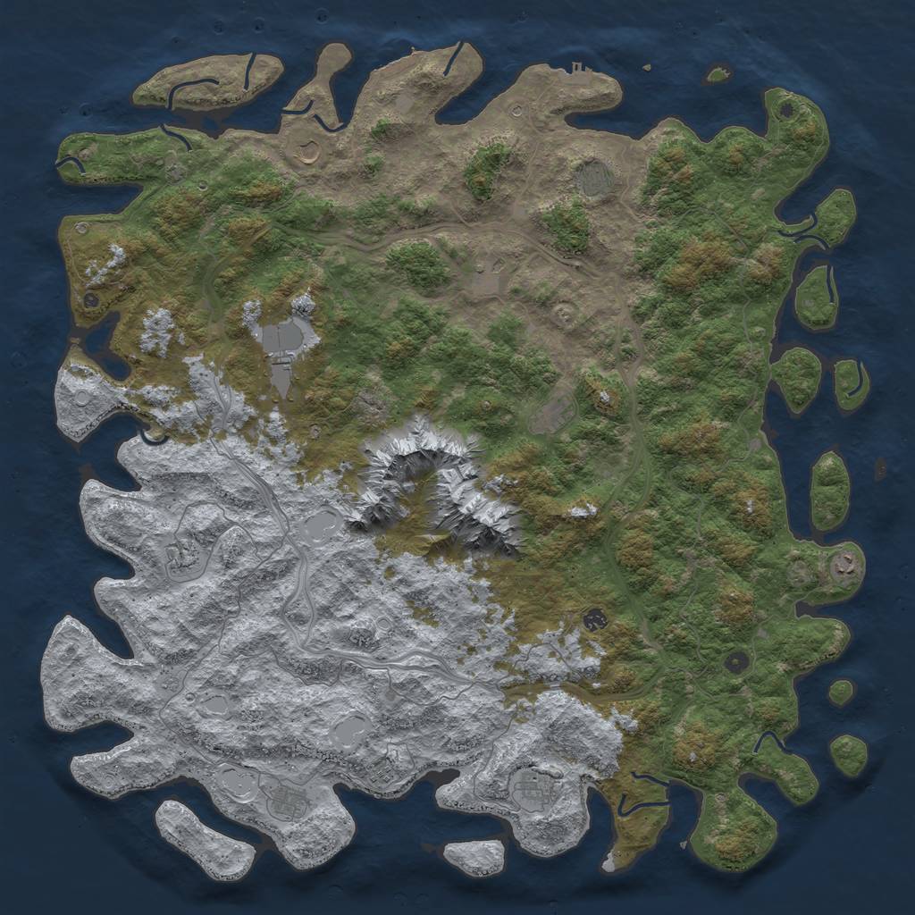 Rust Map: Procedural Map, Size: 6000, Seed: 79559241, 19 Monuments