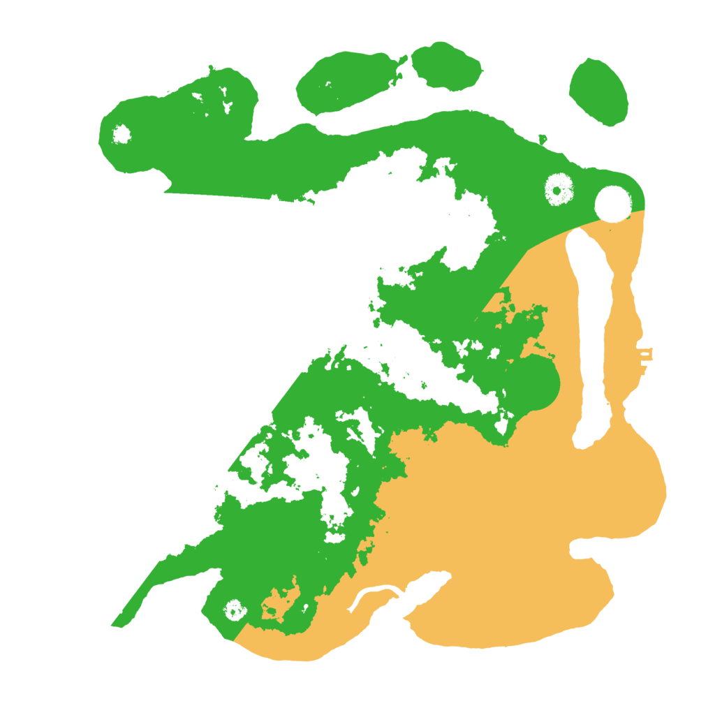Biome Rust Map: Procedural Map, Size: 3500, Seed: 136121595