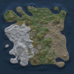 Thumbnail Rust Map: Procedural Map, Size: 3500, Seed: 255245675, 17 Monuments