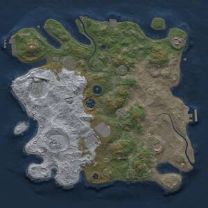 Thumbnail Rust Map: Procedural Map, Size: 3500, Seed: 255245675, 14 Monuments