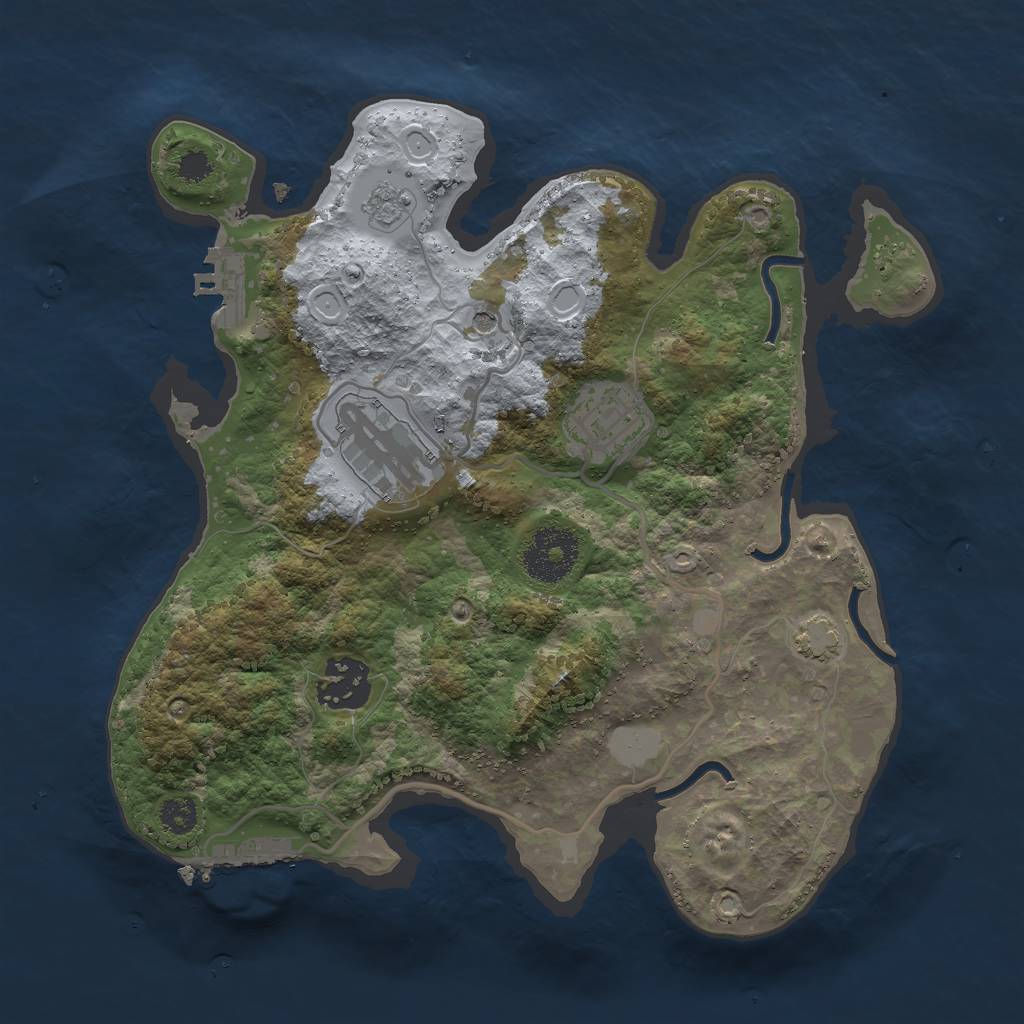 Rust Map: Procedural Map, Size: 2800, Seed: 2028897068, 11 Monuments