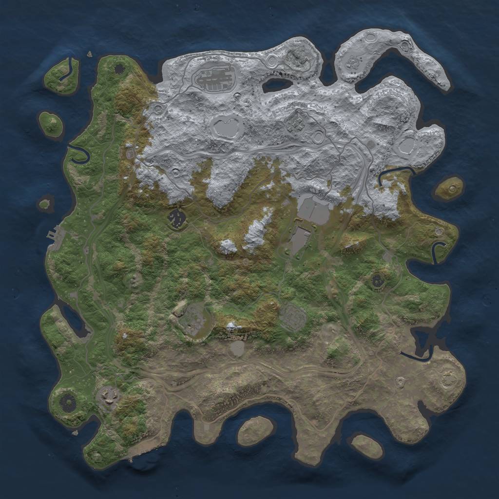 Rust Map: Procedural Map, Size: 4250, Seed: 4313349, 15 Monuments