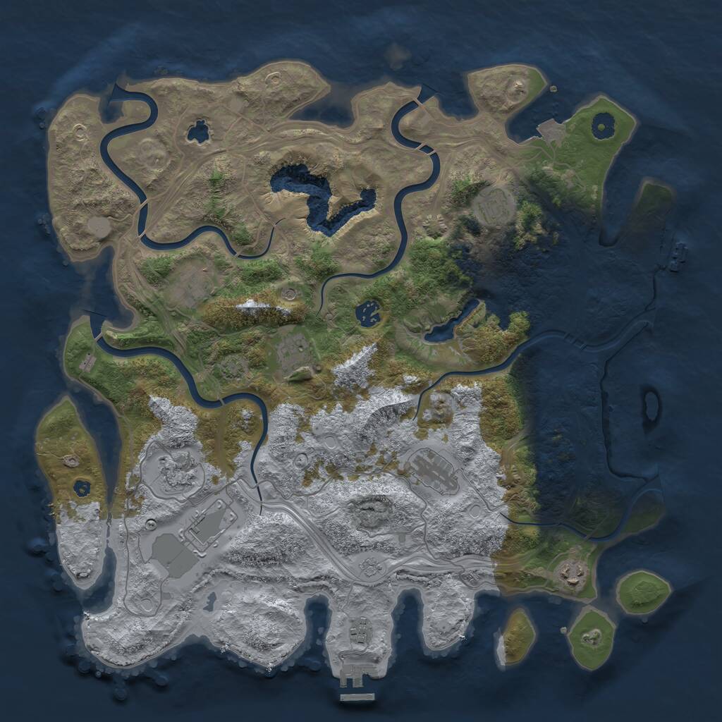 Rust Map: Procedural Map, Size: 4250, Seed: 78748604, 15 Monuments