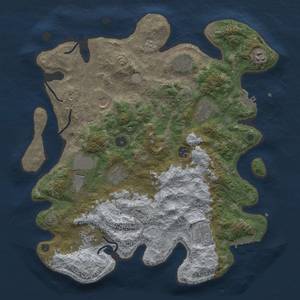 Thumbnail Rust Map: Procedural Map, Size: 4000, Seed: 730, 18 Monuments