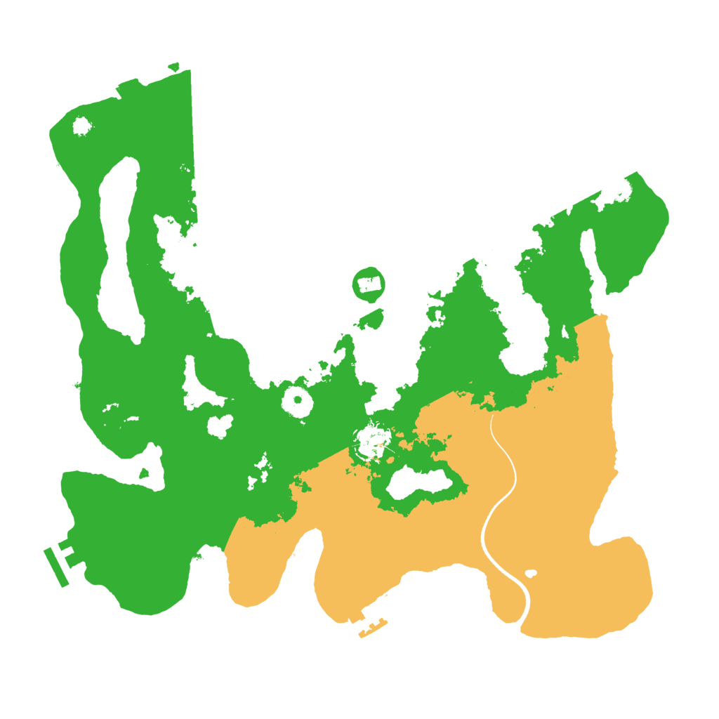 Biome Rust Map: Procedural Map, Size: 3500, Seed: 109609537