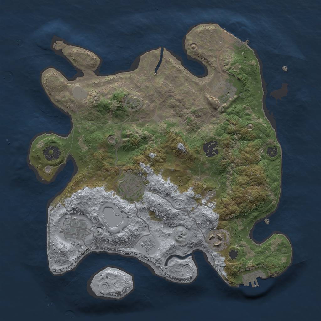 Rust Map: Procedural Map, Size: 3000, Seed: 16346, 13 Monuments
