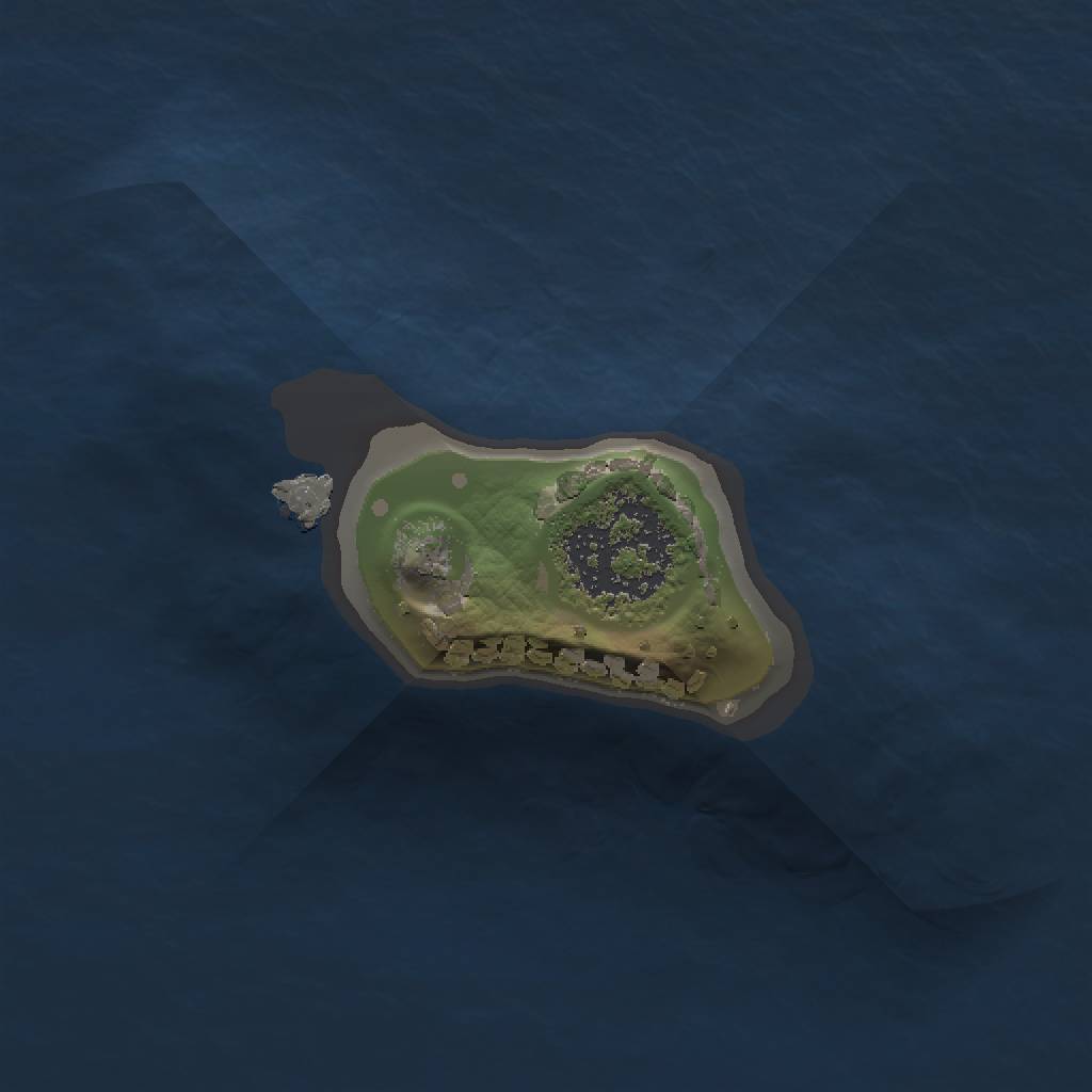 Rust Map: Procedural Map, Size: 1000, Seed: 47591, 3 Monuments