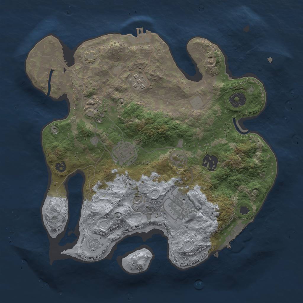 Rust Map: Procedural Map, Size: 2850, Seed: 1754830829, 13 Monuments