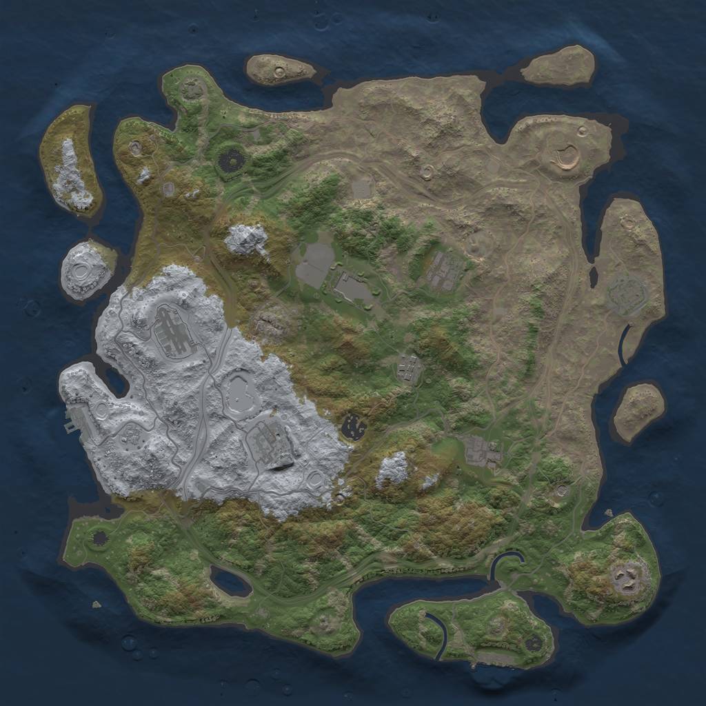 Rust Map: Procedural Map, Size: 4252, Seed: 1817018075, 18 Monuments