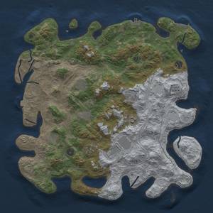 Thumbnail Rust Map: Procedural Map, Size: 4300, Seed: 1258702187, 17 Monuments