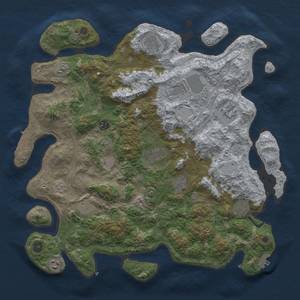 Thumbnail Rust Map: Procedural Map, Size: 4300, Seed: 894722, 18 Monuments