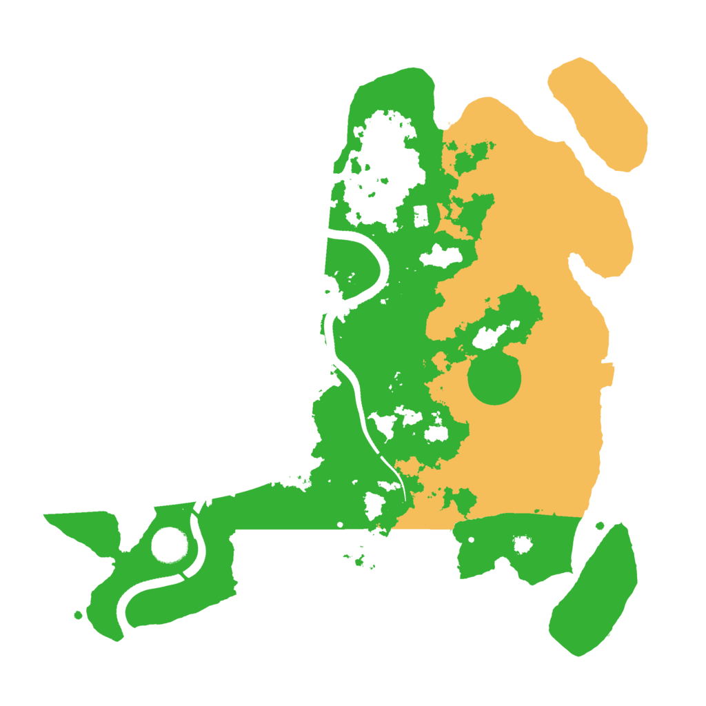 Biome Rust Map: Procedural Map, Size: 3500, Seed: 44201334