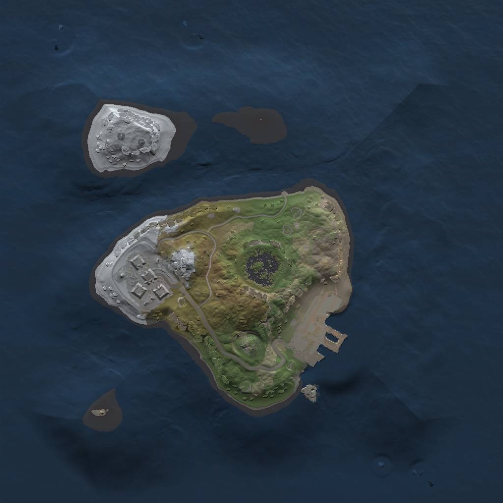 Rust Map: Procedural Map, Size: 1500, Seed: 553988750, 5 Monuments