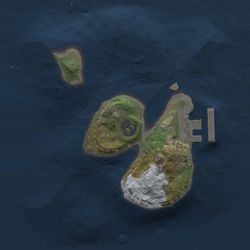 Rust Map: Procedural Map, Size: 1500, Seed: 960530224, 2 Monuments