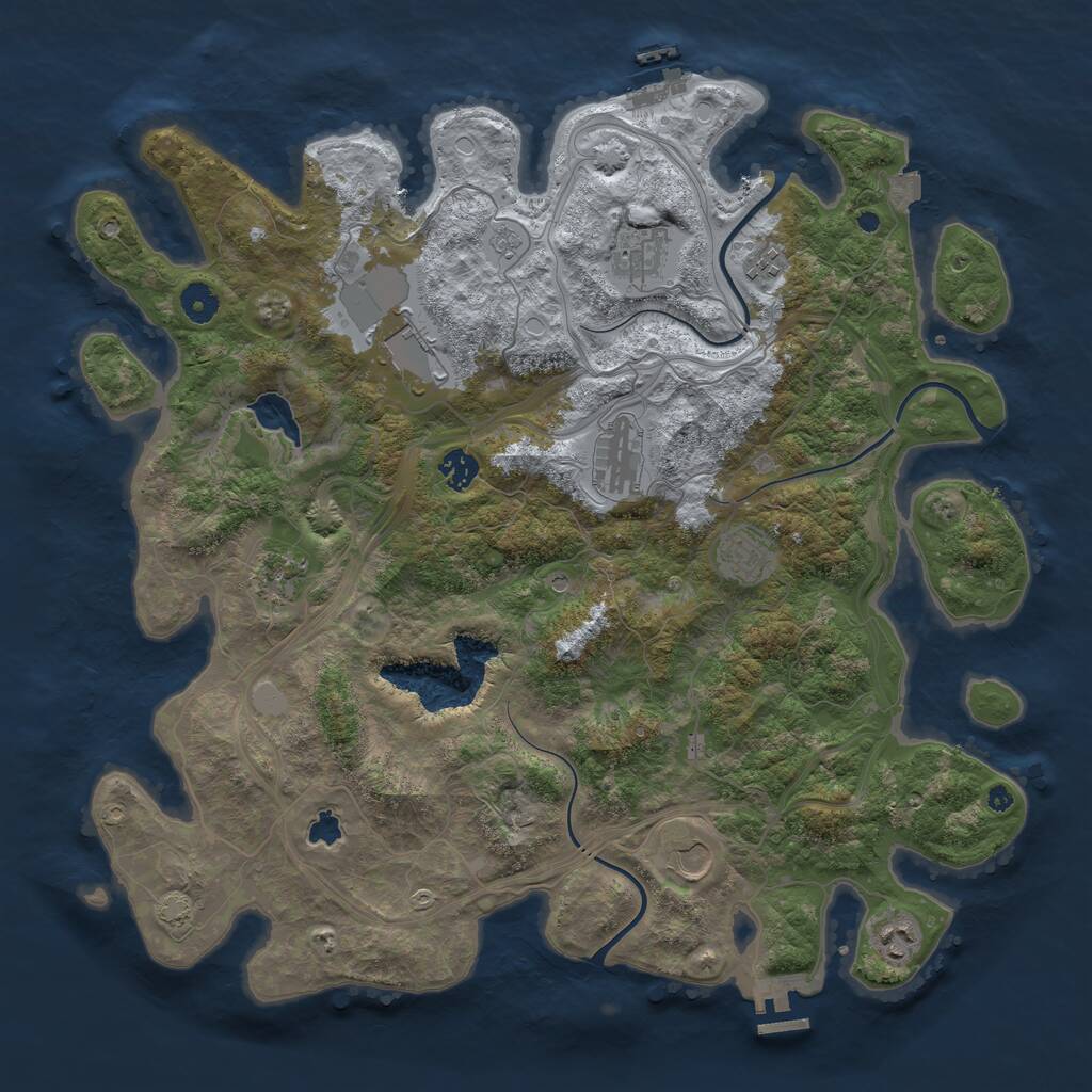 Rust Map: Procedural Map, Size: 4250, Seed: 201945076, 15 Monuments