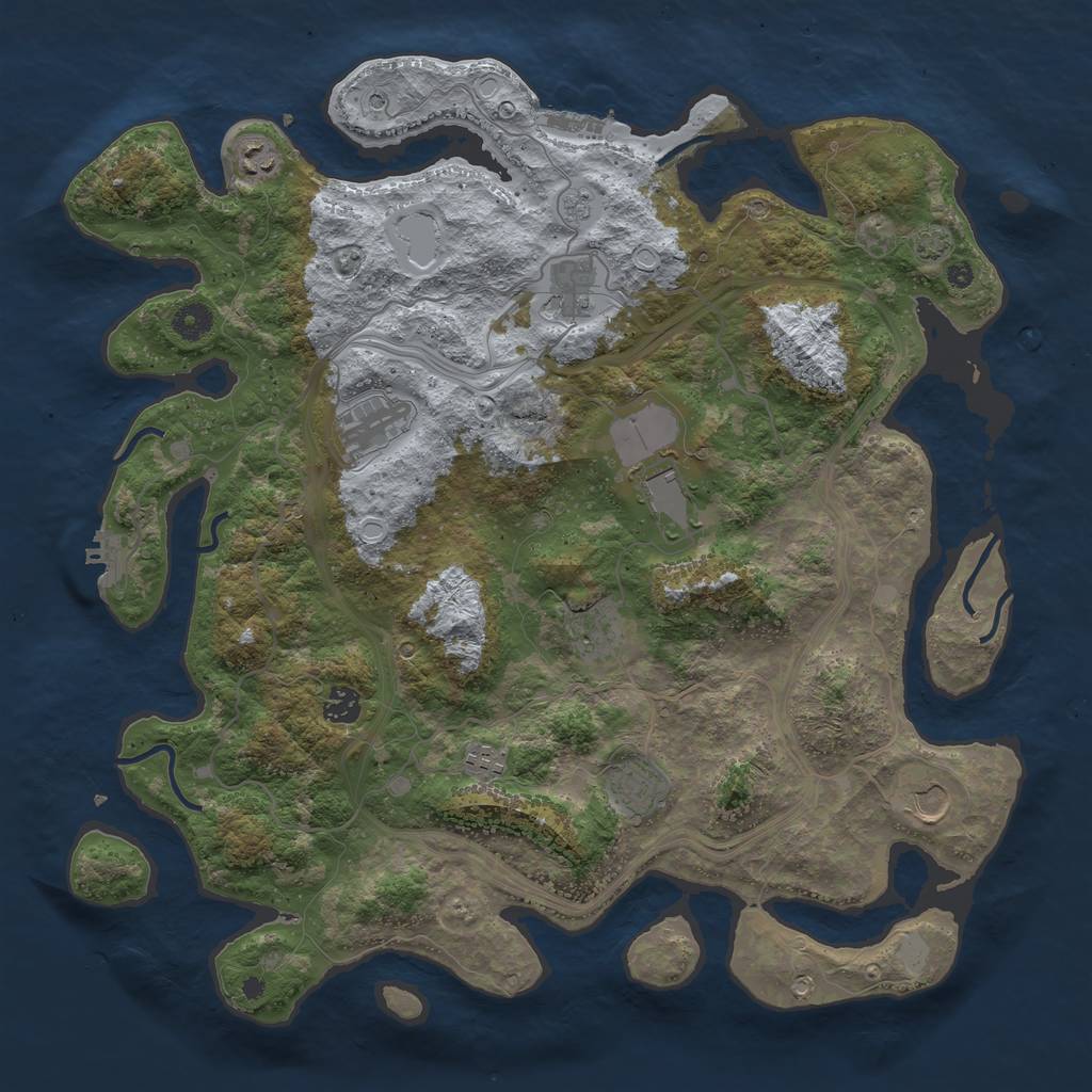 Rust Map: Procedural Map, Size: 4250, Seed: 28219765, 17 Monuments