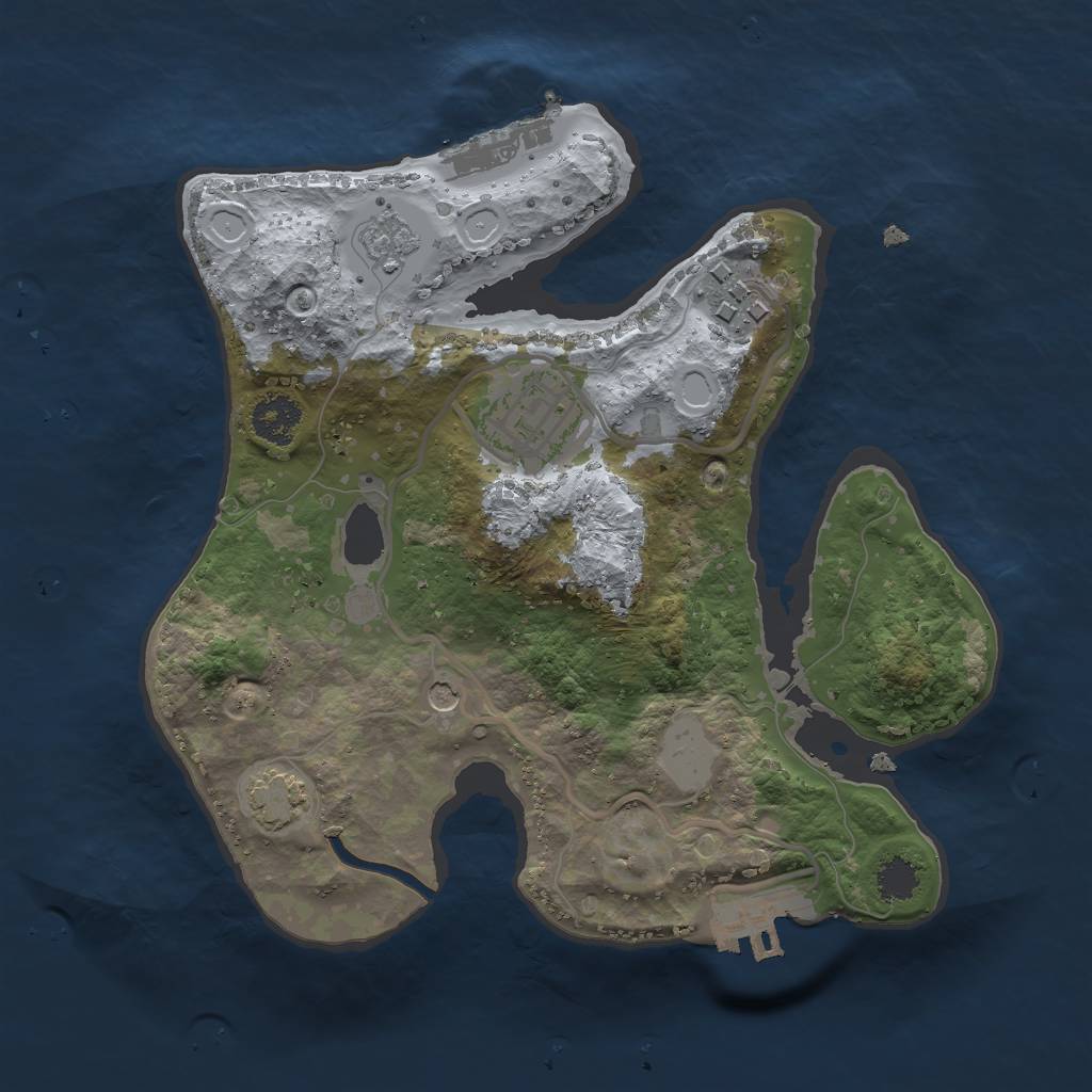 Rust Map: Procedural Map, Size: 2300, Seed: 32112331, 10 Monuments