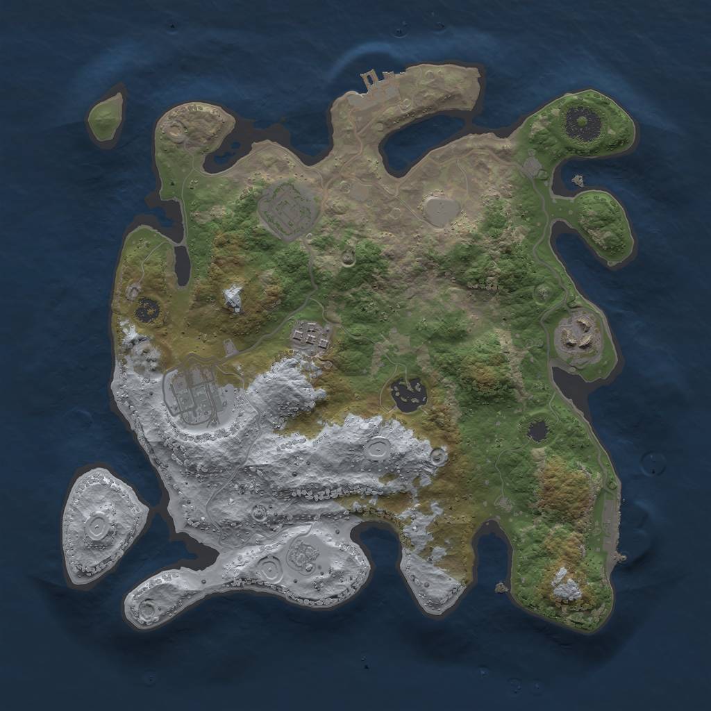 Rust Map: Procedural Map, Size: 2963, Seed: 13884, 11 Monuments