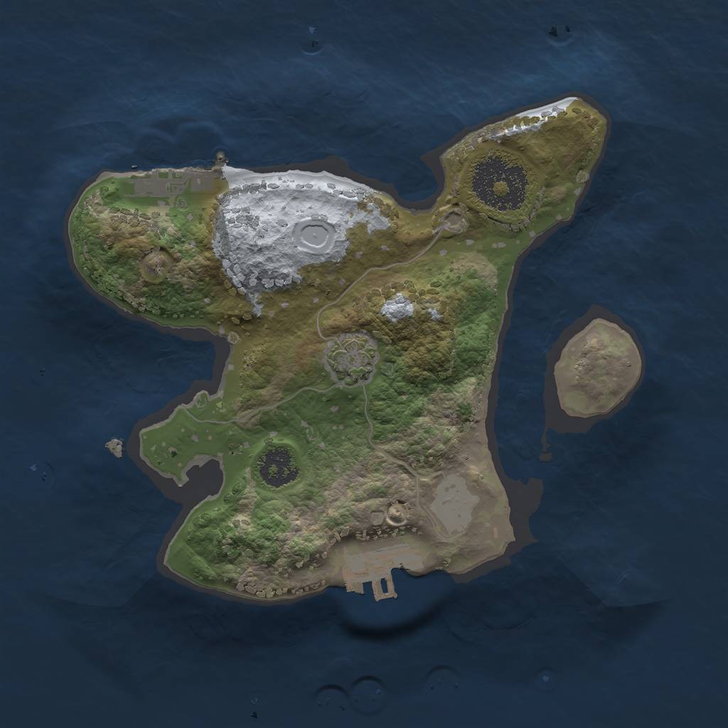 Rust Map: Procedural Map, Size: 2000, Seed: 52346, 6 Monuments