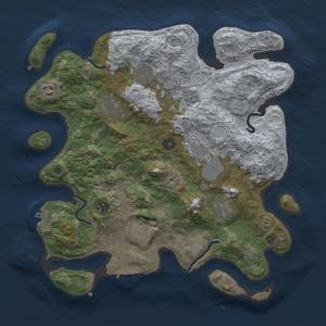 Thumbnail Rust Map: Procedural Map, Size: 3700, Seed: 2004306195, 16 Monuments