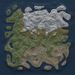 Thumbnail Rust Map: Procedural Map, Size: 4500, Seed: 30581405, 18 Monuments